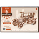 Vorderseite der Verpackung der Robotime Vintage Classic Car, Holzbausatz eines legendären Oldtimers