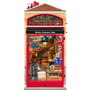Produktfoto der Robotime Wisdom Stationery Shop, Bausatz für eine Book Nook im Stil eines altmodischen Buch- und Bürobedarfsgeschäfts