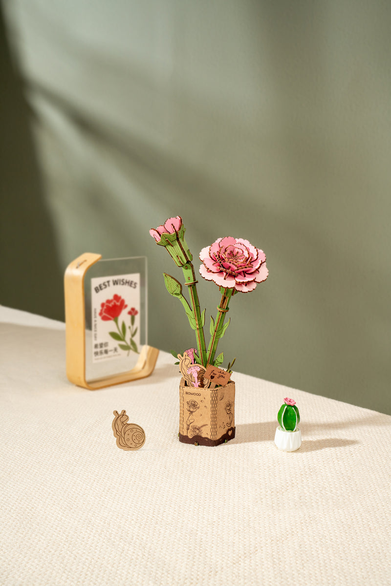Robotime Pink Carnation / Rosa Anjer TW051