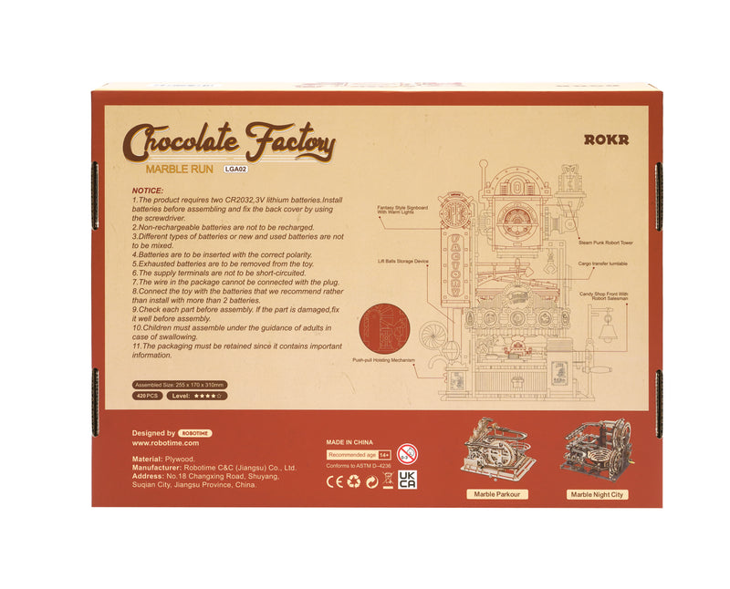 Robotime Chocolate Factory Marble Run LGA02