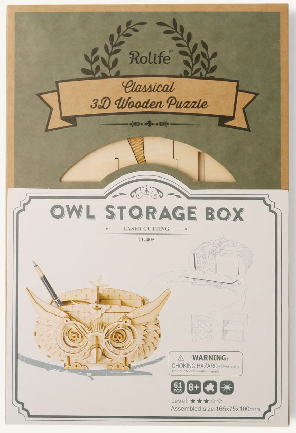 Robotime Owl Storage Box TG405